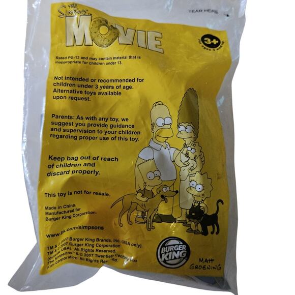 2007 Burger King Simpsons Movie Burger King Russ Cargill New in Package - Picture 1 of 2